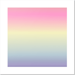 preppy girly fashion purple pink yellow ombre pastel colors Posters and Art